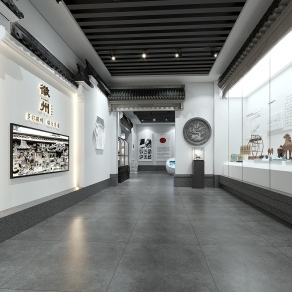 新中式徽州文化博物馆3D模型下载